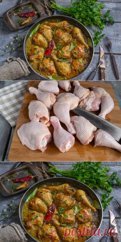 Аппетитная жареная курица в ореховом соусе.