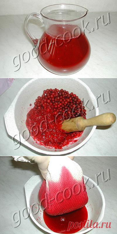 клюквенный морс, рецепт приготовления