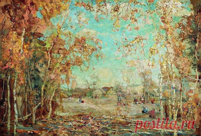 Исаак Бродский. Какой тихоня осенний лес...