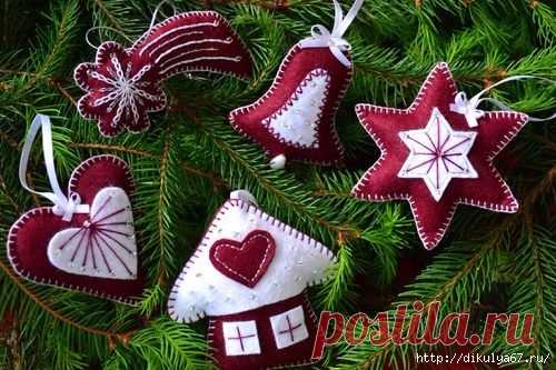 Фетровые подвески на елочку — Сделай сам, идеи для творчества - DIY Ideas