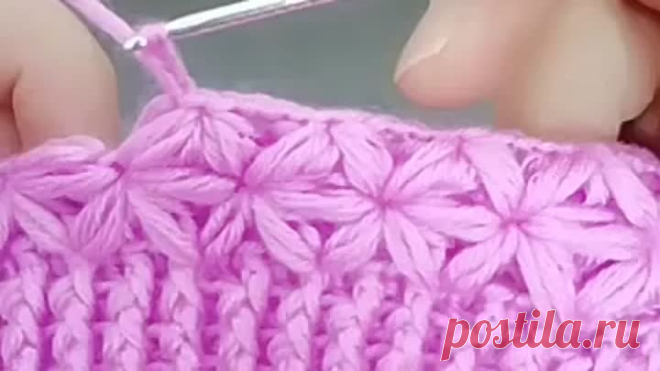 Узор звёздочки крючком😍😍😍