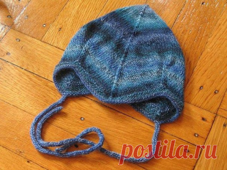 Милый детский чепчик спицами вяжем по-норвежски. NORWEGIAN SWEET BABY CAP BY GRO