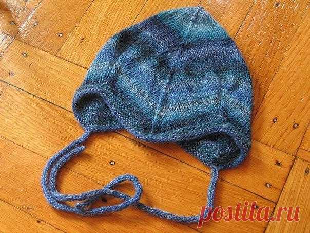 Милый детский чепчик спицами вяжем по-норвежски. NORWEGIAN SWEET BABY CAP BY GRO