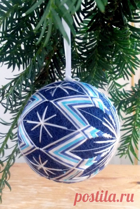 Snowflake Christmas ornament Decorative temari от MonaSaadHandmade