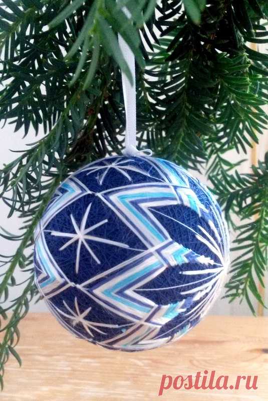 Snowflake Christmas ornament Decorative temari от MonaSaadHandmade