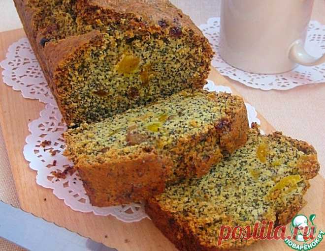 Кукурузный кекс с маком и курагой – кулинарный рецепт