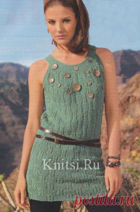 Удлиненный топ. Вязание для женщин / Топы / Спицами