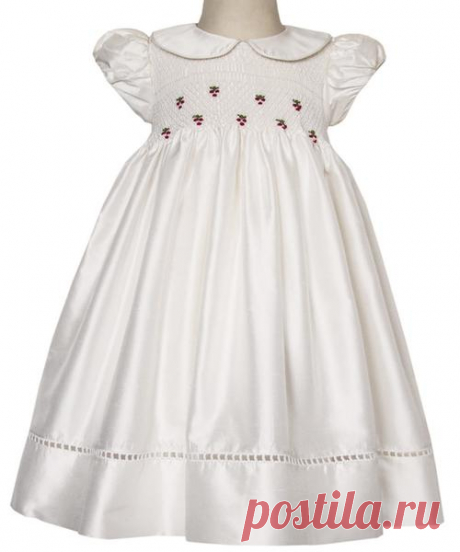 Baby Girls Silk Special Occasion Ivory Alexa Dress
