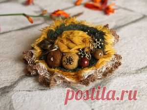 Создаем бохо-брошь «Бабье лето» - Ярмарка Мастеров - ручная работа, handmade