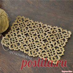 Безотрывное вязание мотивов для платья 