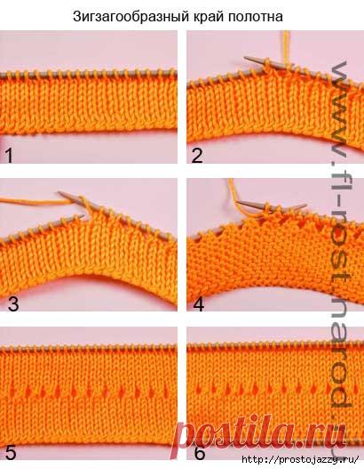 Вяжем зубчатый край спицами