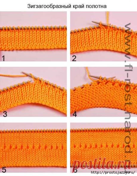 Вяжем зубчатый край спицами