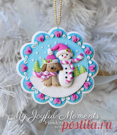 (104) Handcrafted Polymer Clay Winter Snowman With by MyJoyfulMoments | Polymer Clay | Polymer Clay, Polymers and Clay