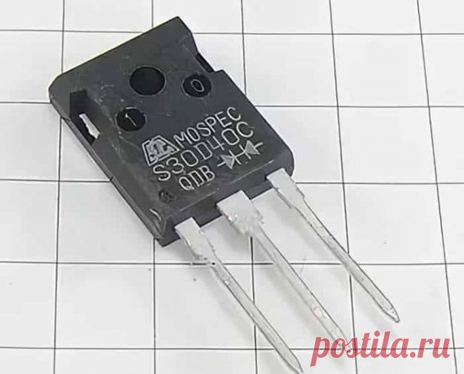 В статье рассказывается о том, что за элемент на плате с маркировкой MOSPEC S30D45CS используется или про диод Шоттки для повышения
