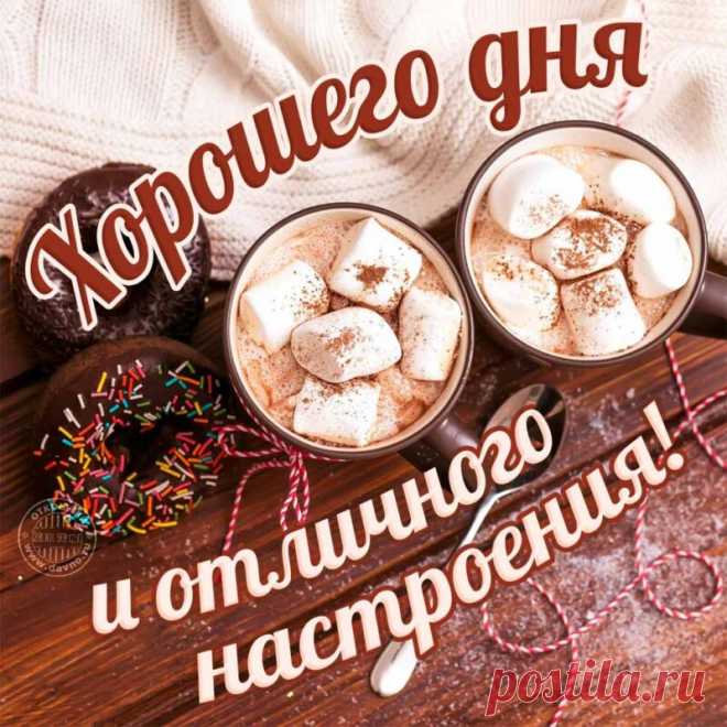Открытка - Хорошего дня и отличного настроения!