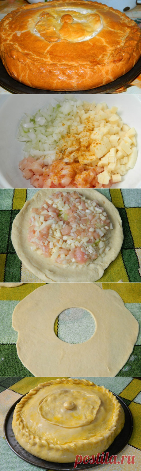 Пирог с курицей на сливках Стряпуха