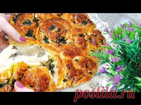 БУЛОЧКИ с сыром и шпинатом!кефир -250 мл. (молоко) дрожжы свежые - 20 гр. (сухие 7 гр.) сахар - 2 ст.л. соль - .0.5 ч.л. мука - 400-500 гр. (может уйти и меньше) растительное масло - 30-50 мл. для замеса