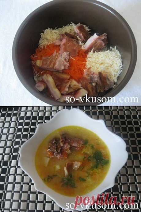 Сырный суп с копченостями в мультиварке | Со вкусом