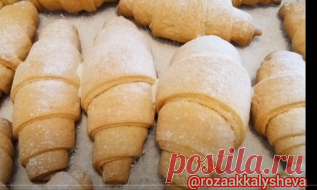 РОГАЛИКИ ПЕСОЧНЫЕ НА СМЕТАНЕ. САМЫЕ НЕЖНЫЕ. ВЫПЕЧКА К ЧАЮ