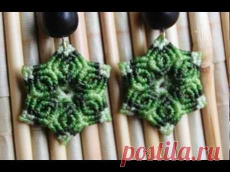 como hacer aros macrame con forma de flor Es.PandaHall.com