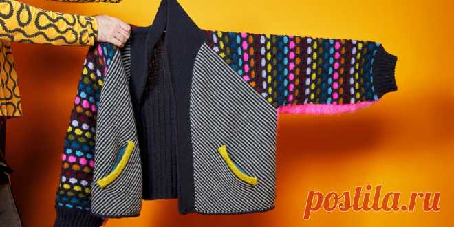 Вязаный жакет оверсайз Painting Honeycombs - Вяжи.ру