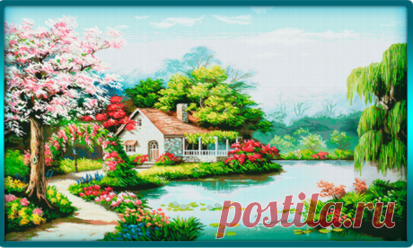 ВЫШИВКА-Pastoral scenery