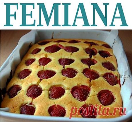 Итальянский творожный кекс с белым шоколадом и клубникой | FEMIANA