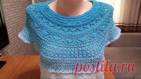 Мк по вязанию круглой кокетки к тунике " Восточная сказка"