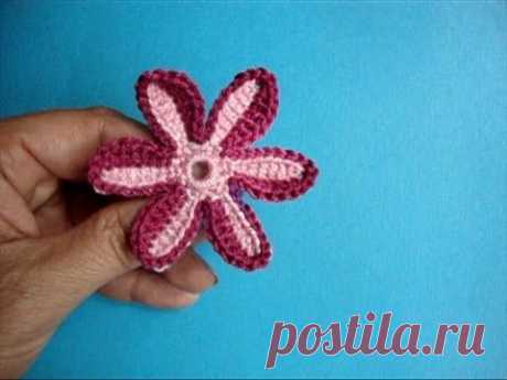 Ромашка - Вязаные цветы Урок 42 Сrochet flower pattern for free
