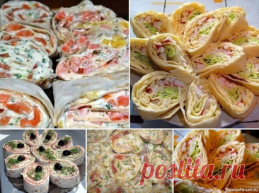 ​Закуски из лаваша. 13 вариантов Развернуть лаваш (тонкий), положить на него начинку и свернуть рулетиками или конвертиками. Дать пропитаться 30 минут.&nbsp;Выложить на тарелку и украсить зеленью. Можно нарезать ломтиками.&nbsp;Начинки для лаваша:&nbsp;1. 1 упаковку крабовых палочек измельчить. Добавить зелень петрушки и...