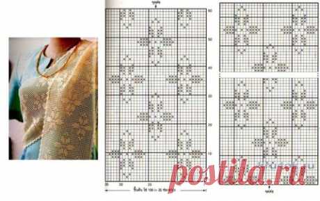 Шарф крючком. Работа Виктории