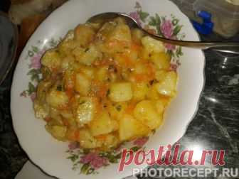 Картофельное жаркое - пошаговый кулинарный рецепт приготовления с фото, шаг за шагом.
