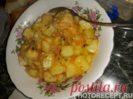 Картофельное жаркое - пошаговый кулинарный рецепт приготовления с фото, шаг за шагом.