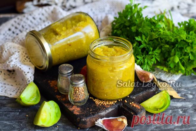 Аджика из зеленых помидор на зиму 