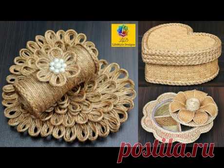 Jute craft decoration design collection | Home decorating ideas Handmade