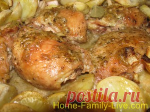 Курица с картошкой в духовке/Сайт с пошаговыми рецептами с фото для тех кто любит готовить