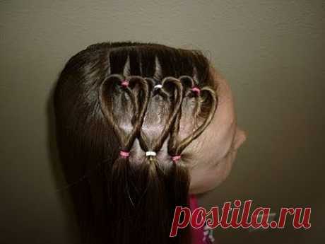 Triple Heart Hairstyle For Teens