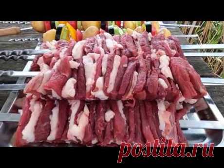 Секрет сочного шашлыка из говядины! Как вкусно пожарить мясо. Шашлык из говядины