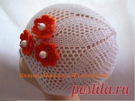 Шапочка крючком Beanie crochet - YouTube