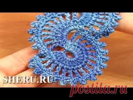 How to Crochet Lace Tape Урок 5 часть 1 из 2 Лента в технике ленточного кружева