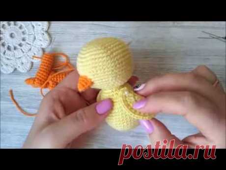 Цыпленок амигуруми, сборка.