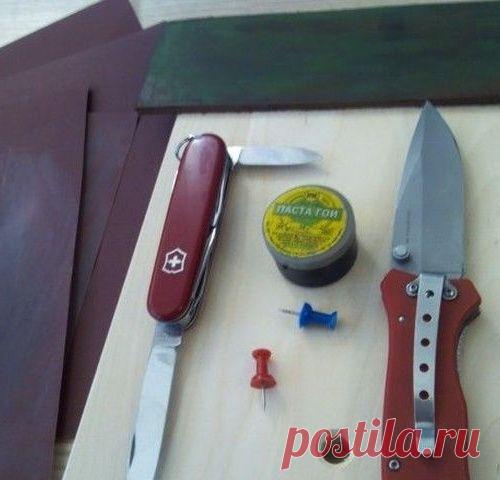 Заточка ножа до состояния бритвы. МК