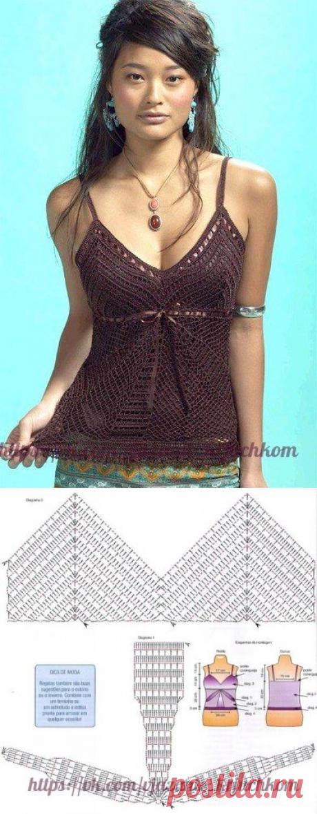 ТОП С ЧАШЕЧКАМИ | Варварушка-Рукодельница