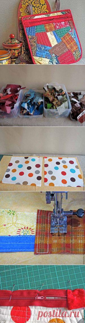 Шьем лакомник в русском стиле из лоскутков