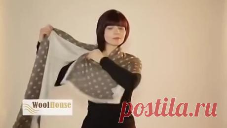 Для милых дам ! Как красиво завязать шарф
