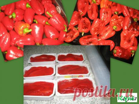 Gallery.ru / печеный перец впрок - Заготовки(консервирование,соление и т.д ) - Leyla47