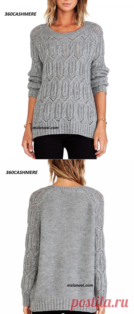 Вязаный пуловер от 360CASHMERE | Вяжем с Лана Ви