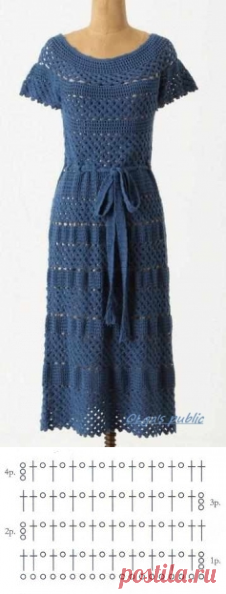 Голубое платье от Anthropologie