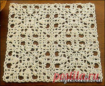 Салфетка квадратная | вязание