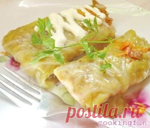 Голубцы с рисом и салом в горшочке по-карпатски